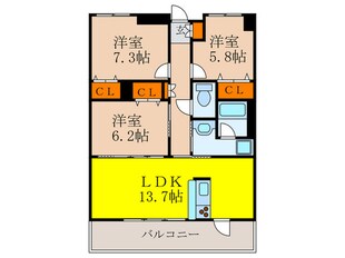 フィ－ルドライト新大阪の物件間取画像